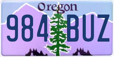 OR license plate 984BUZ