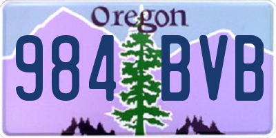 OR license plate 984BVB