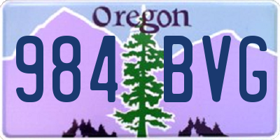 OR license plate 984BVG