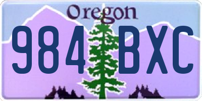 OR license plate 984BXC