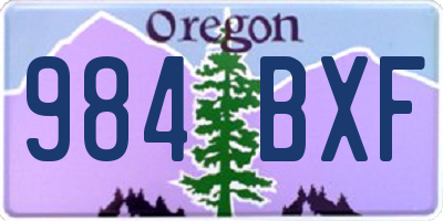 OR license plate 984BXF