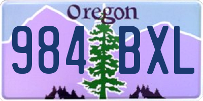 OR license plate 984BXL