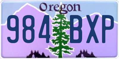OR license plate 984BXP