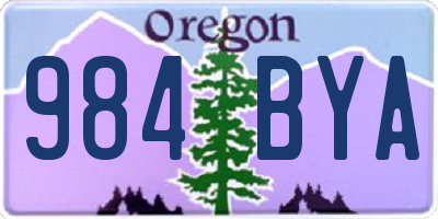 OR license plate 984BYA