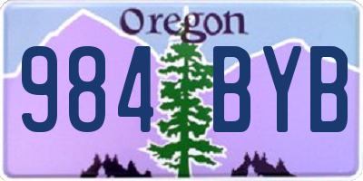 OR license plate 984BYB