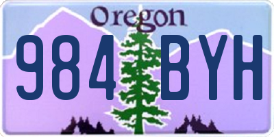 OR license plate 984BYH