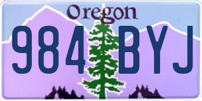 OR license plate 984BYJ
