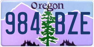 OR license plate 984BZE