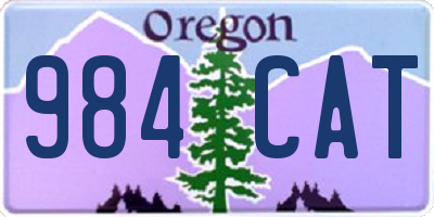 OR license plate 984CAT