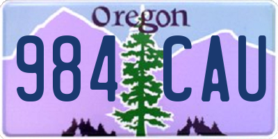 OR license plate 984CAU