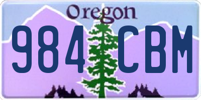 OR license plate 984CBM