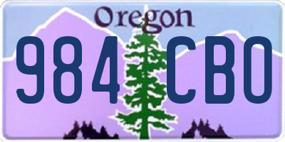 OR license plate 984CBO