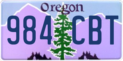 OR license plate 984CBT