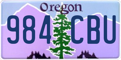 OR license plate 984CBU