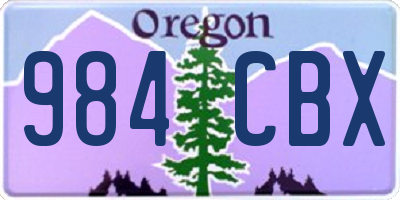OR license plate 984CBX