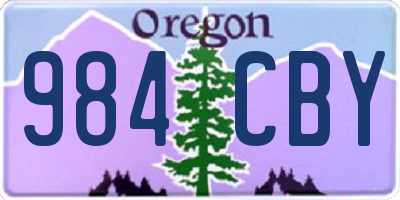 OR license plate 984CBY