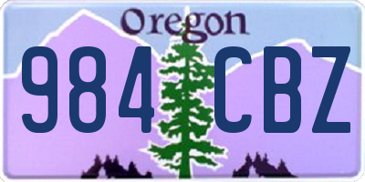 OR license plate 984CBZ