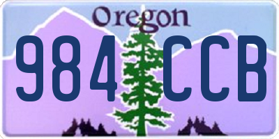 OR license plate 984CCB