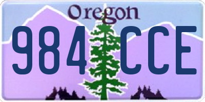 OR license plate 984CCE