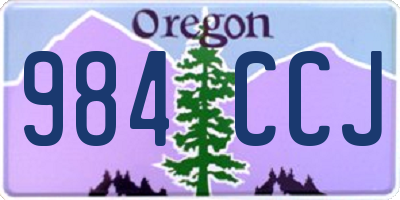 OR license plate 984CCJ