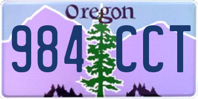 OR license plate 984CCT