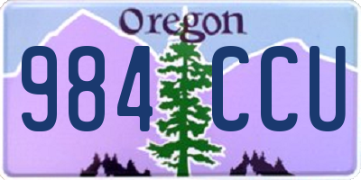OR license plate 984CCU