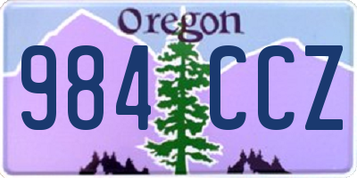 OR license plate 984CCZ