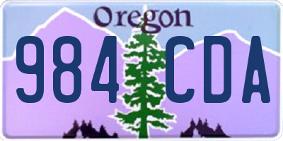 OR license plate 984CDA