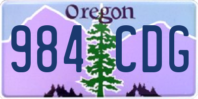 OR license plate 984CDG