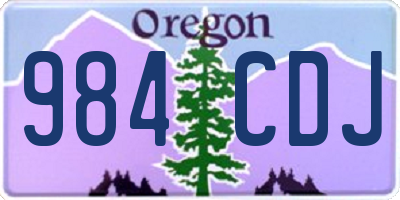 OR license plate 984CDJ