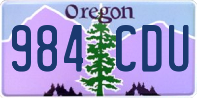 OR license plate 984CDU