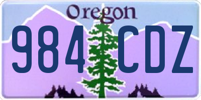 OR license plate 984CDZ