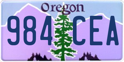 OR license plate 984CEA