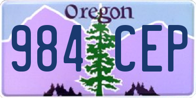 OR license plate 984CEP