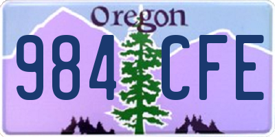 OR license plate 984CFE