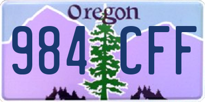 OR license plate 984CFF