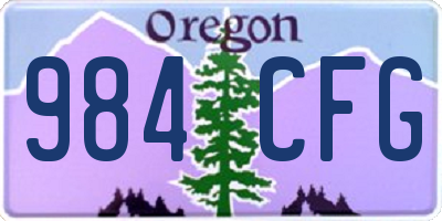 OR license plate 984CFG