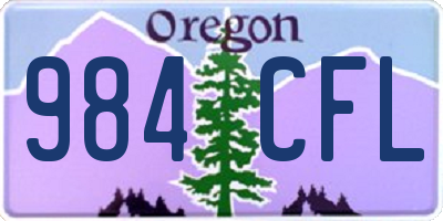 OR license plate 984CFL