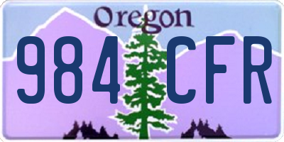 OR license plate 984CFR
