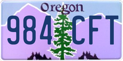 OR license plate 984CFT