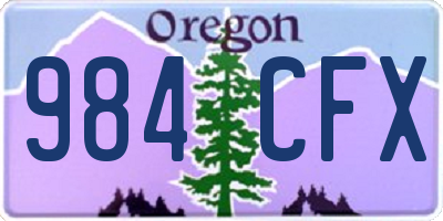 OR license plate 984CFX