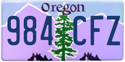 OR license plate 984CFZ