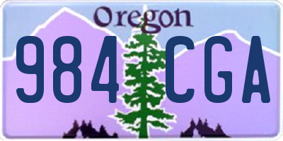 OR license plate 984CGA