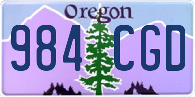 OR license plate 984CGD