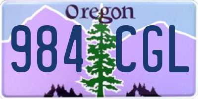 OR license plate 984CGL