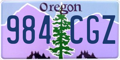 OR license plate 984CGZ