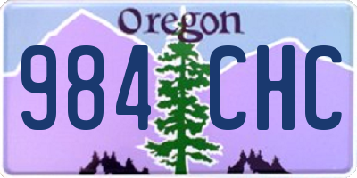 OR license plate 984CHC