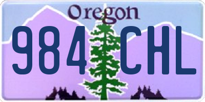 OR license plate 984CHL