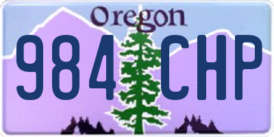OR license plate 984CHP