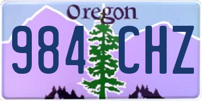 OR license plate 984CHZ